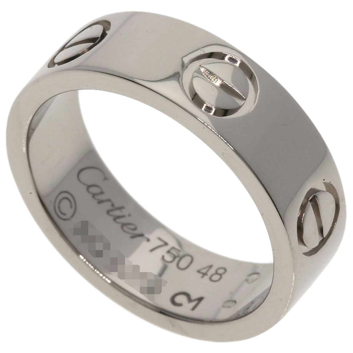 CARTIER love ring #48 Ring K18 White Gold Ladies [Used]