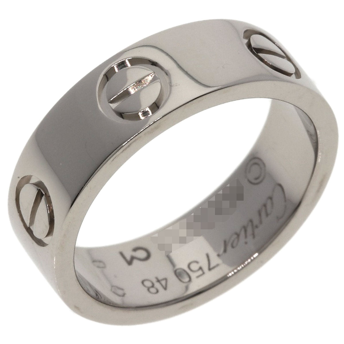 CARTIER love ring #48 Ring K18 White Gold Ladies [Used]