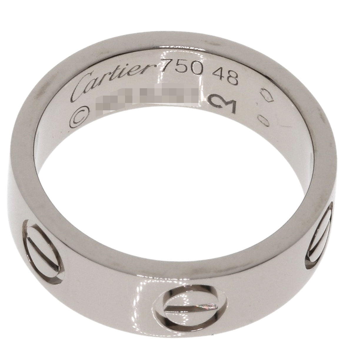 CARTIER love ring #48 Ring K18 White Gold Ladies [Used]