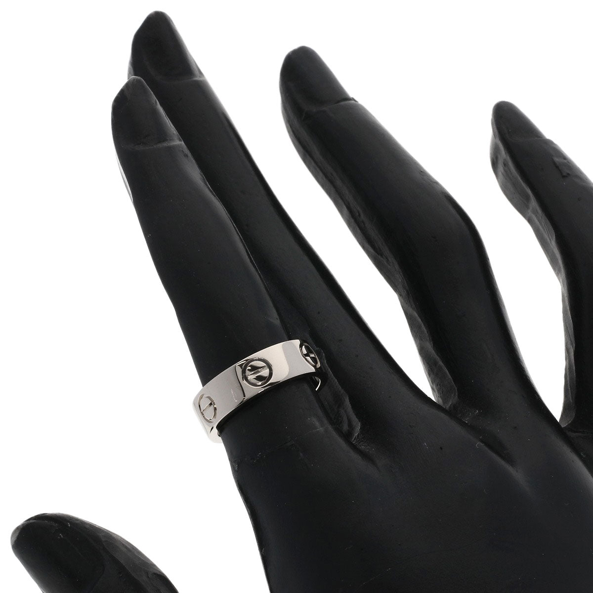 CARTIER love ring #48 Ring K18 White Gold Ladies [Used]