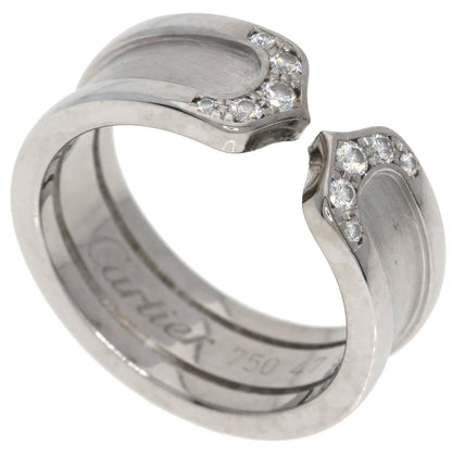 CARTIER C2 Ring SM Diamond #47 Ring K18 White Gold Ladies [Used]