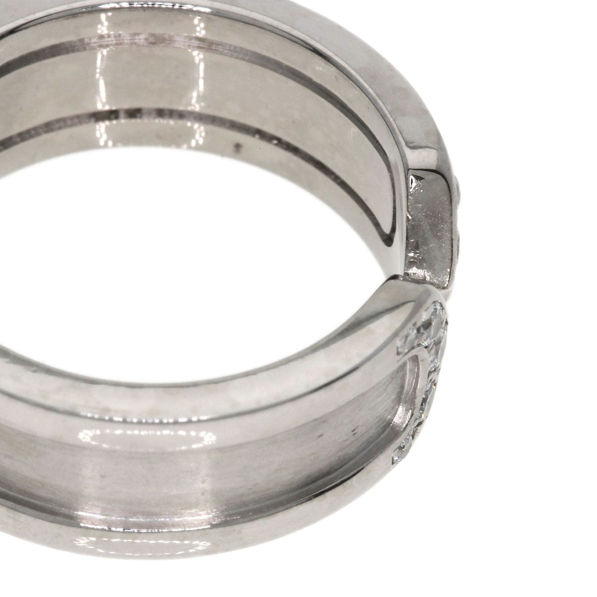 CARTIER C2 Ring SM Diamond #47 Ring K18 White Gold Ladies [Used]