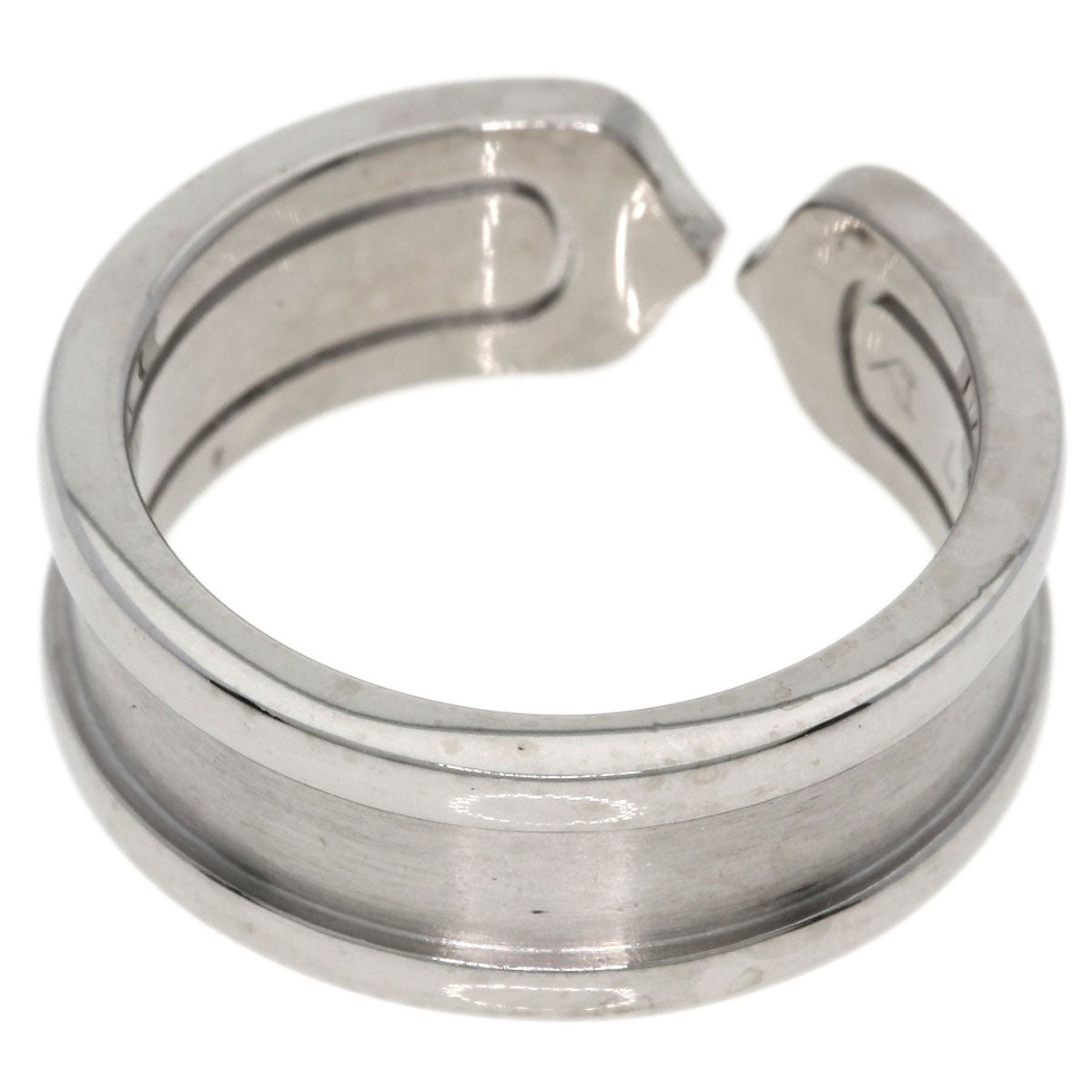 CARTIER C2 Ring SM Diamond #47 Ring K18 White Gold Ladies [Used]