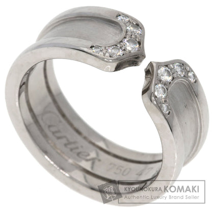 CARTIER C2 Ring SM Diamond #47 Ring K18 White Gold Ladies [Used]