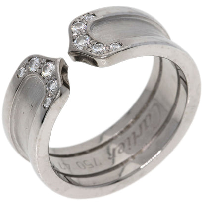 CARTIER C2 Ring SM Diamond #47 Ring K18 White Gold Ladies [Used]