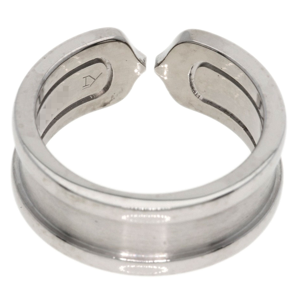 CARTIER C2 Ring SM Diamond #47 Ring K18 White Gold Ladies [Used]