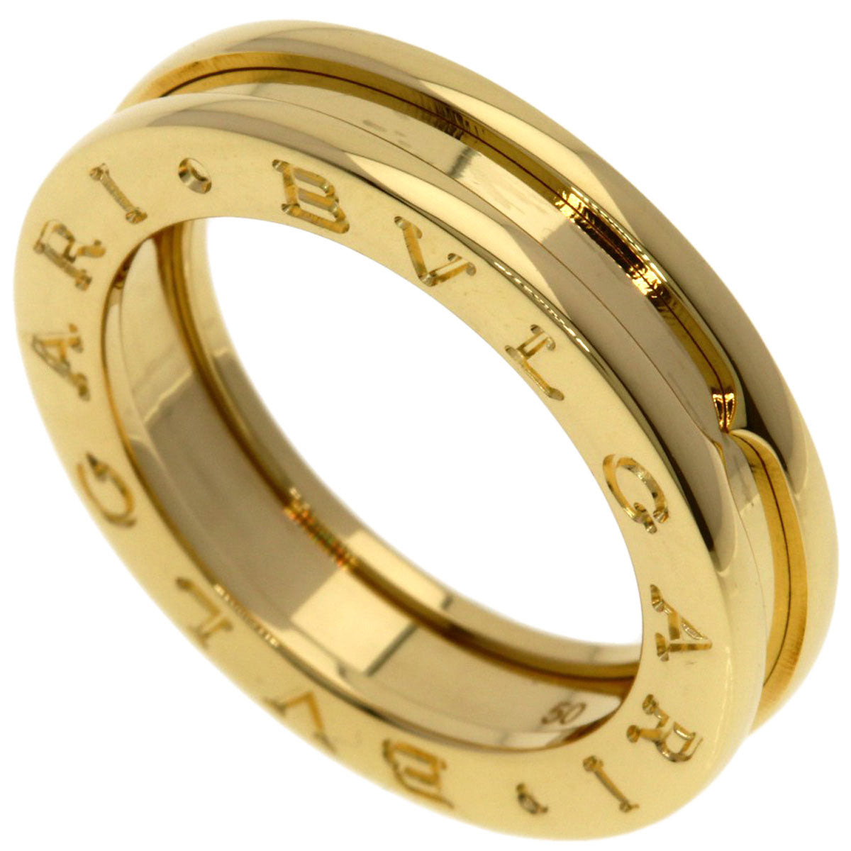 BVLGARI B.zero1 1 band #50 Ring K18 Yellow Gold Ladies [Used]
