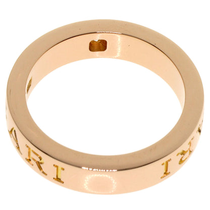 BVLGARI Double logo 1P Diamond Ring K18 Pink Gold Ladies [Used]