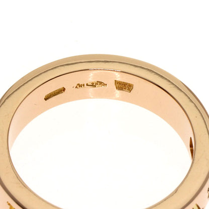BVLGARI Double logo 1P Diamond Ring K18 Pink Gold Ladies [Used]