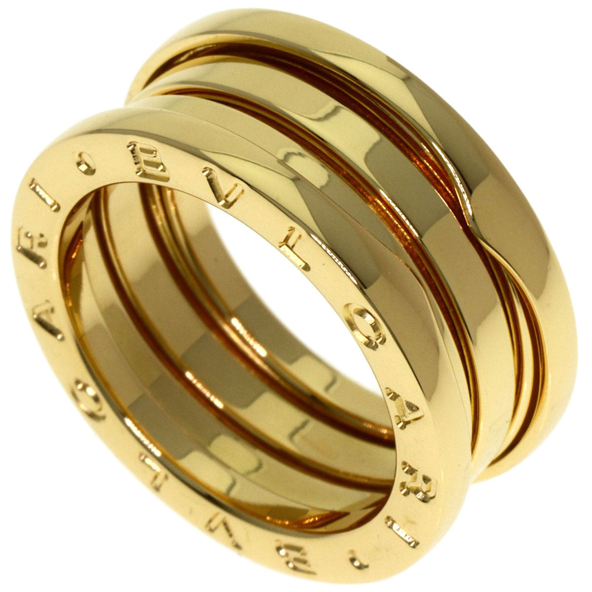 BVLGARI B.zero1 2 Band #51 Ring K18 Yellow Gold Ladies [Used]