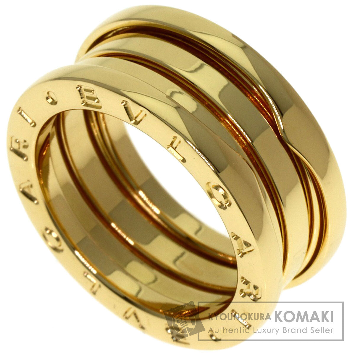 BVLGARI B.zero1 2 Band #51 Ring K18 Yellow Gold Ladies [Used]