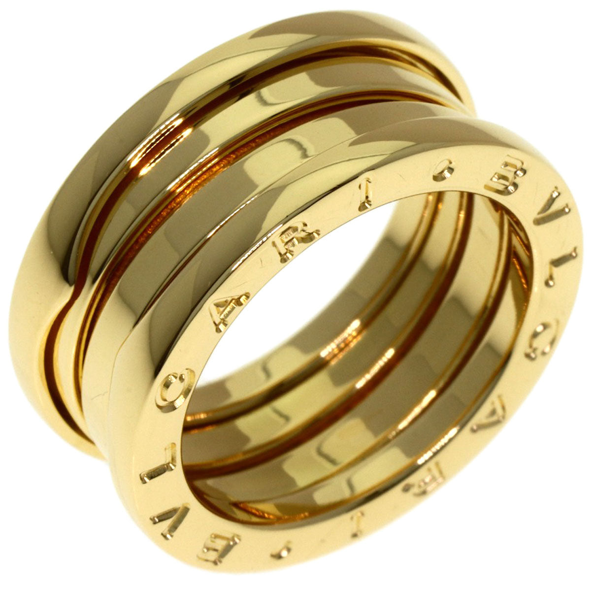 BVLGARI B.zero1 2 Band #51 Ring K18 Yellow Gold Ladies [Used]