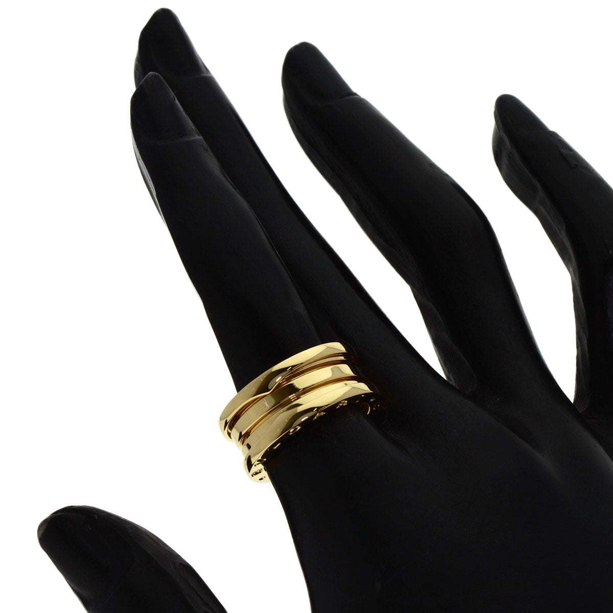 BVLGARI B.zero1 2 Band #51 Ring K18 Yellow Gold Ladies [Used]