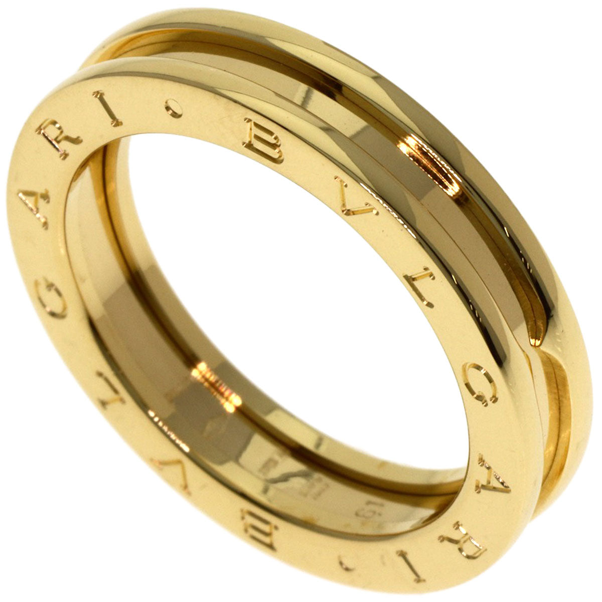 BVLGARI B.zero1 1 Band #61 Ring K18 Yellow Gold Ladies [Used]