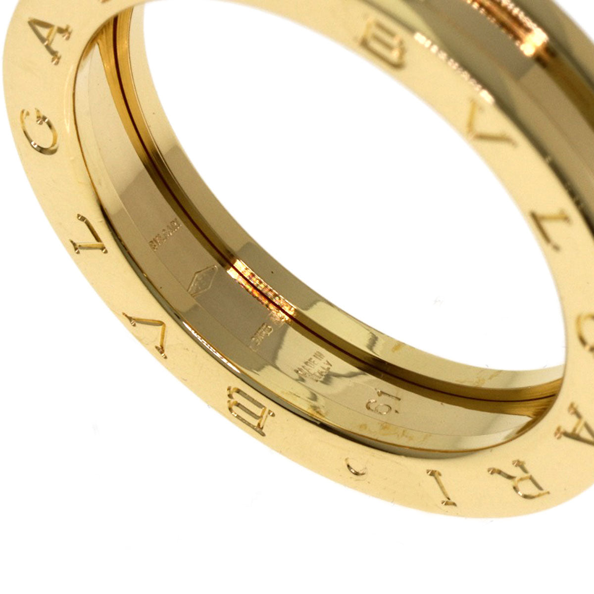 BVLGARI B.zero1 1 Band #61 Ring K18 Yellow Gold Ladies [Used]