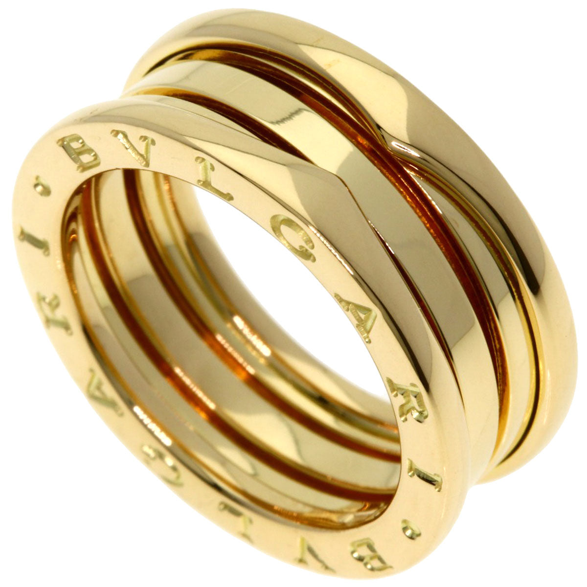 BVLGARI B.zero1 2 band #55 Ring K18 Yellow Gold Ladies [Used]