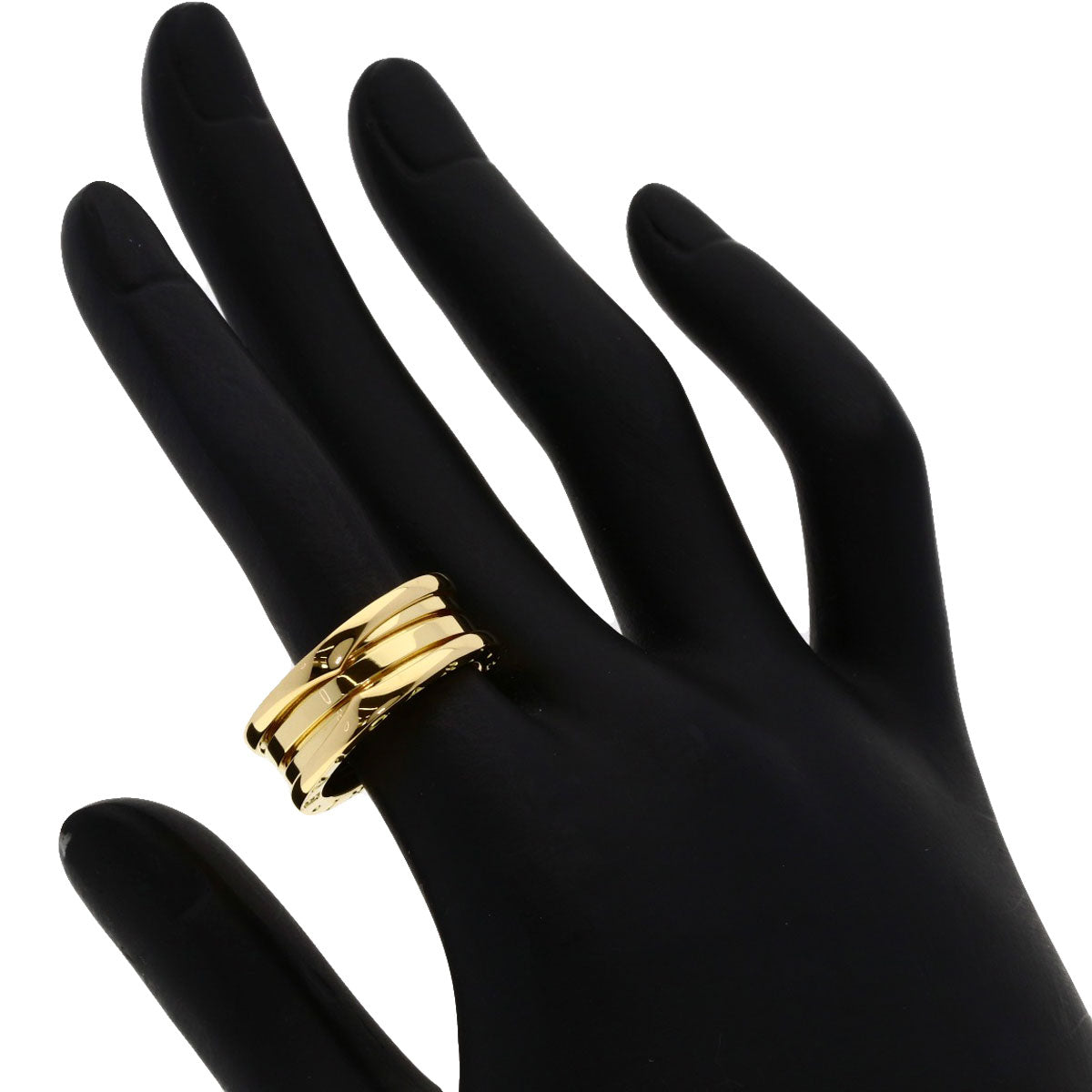 BVLGARI B.zero1 2 band #55 Ring K18 Yellow Gold Ladies [Used]