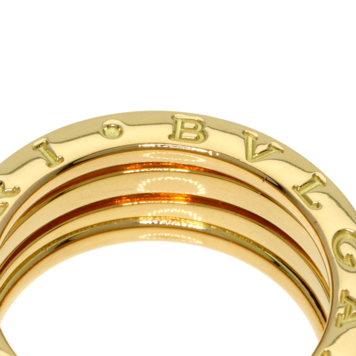 BVLGARI B.zero1 2 band #55 Ring K18 Yellow Gold Ladies [Used]
