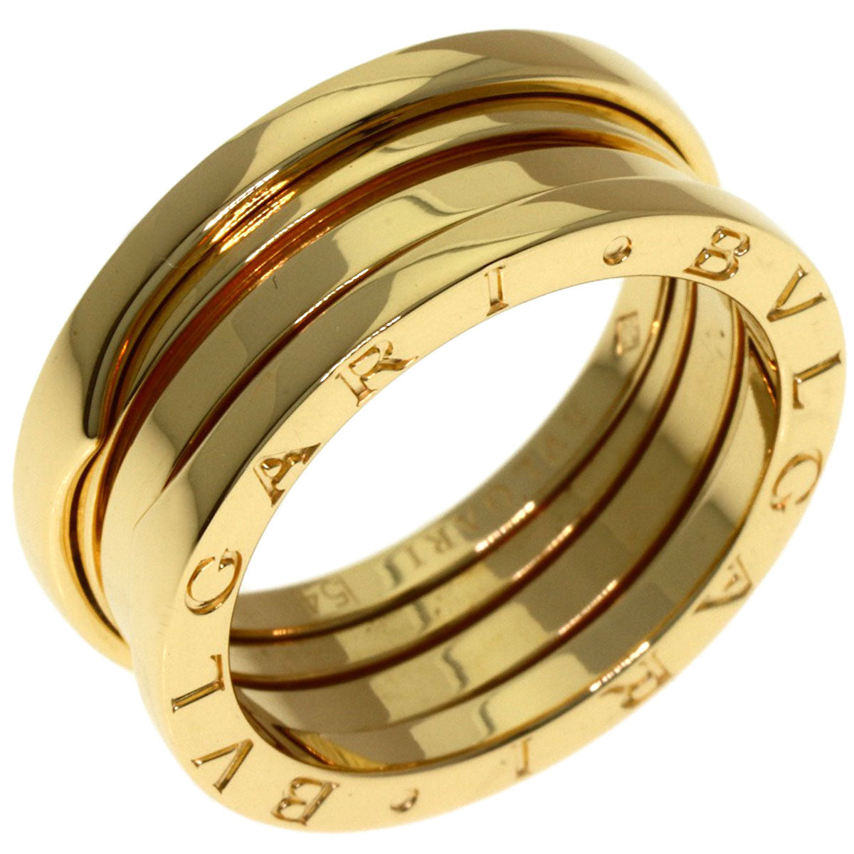 BVLGARI B.zero1 2 band #54 Ring K18 Yellow Gold Ladies [Used]