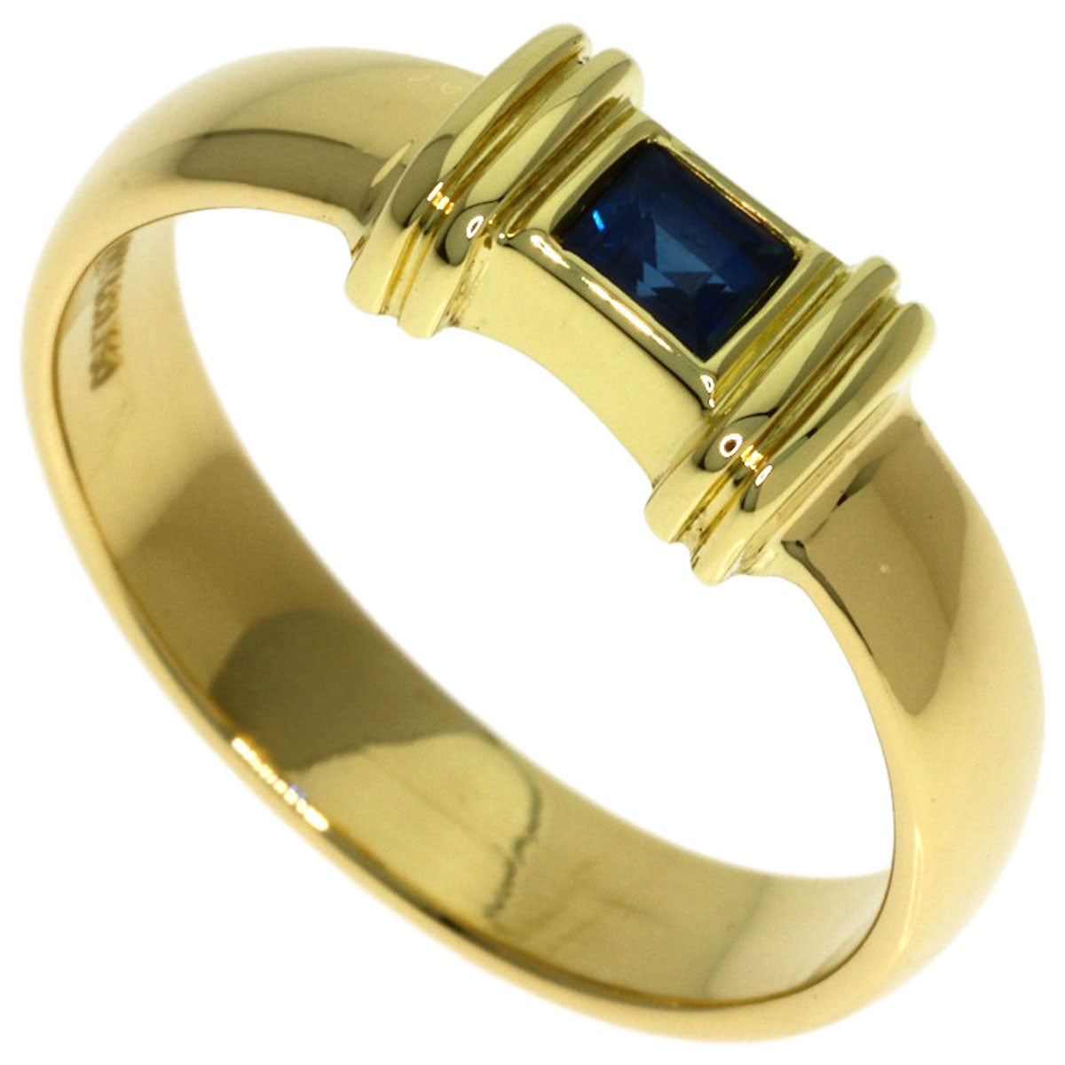 TIFFANY&Co. Stacking sapphire Ring K18 Yellow Gold Ladies [Used]