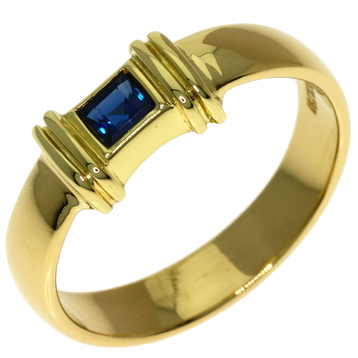 TIFFANY&Co. Stacking sapphire Ring K18 Yellow Gold Ladies [Used]