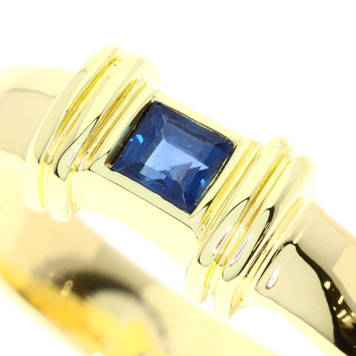 TIFFANY&Co. Stacking sapphire Ring K18 Yellow Gold Ladies [Used]
