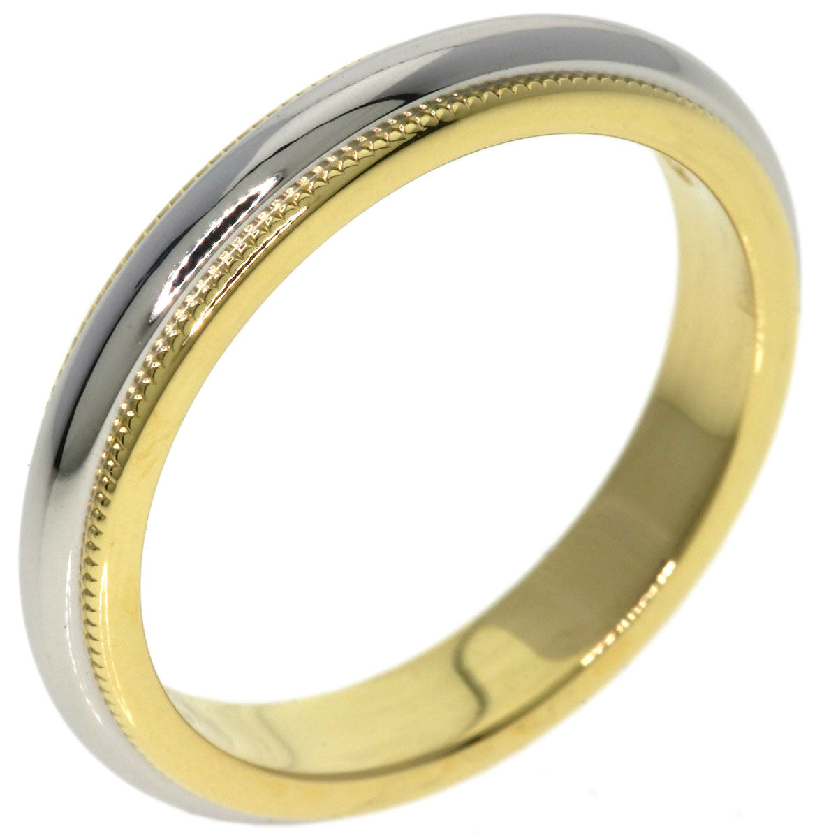TIFFANY&Co. Milgrain Ring K18 Yellow Gold PT950Ladies [Used]