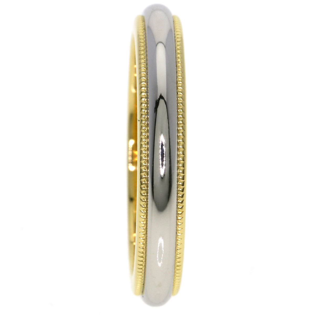 TIFFANY&Co. Milgrain Ring K18 Yellow Gold PT950Ladies [Used]