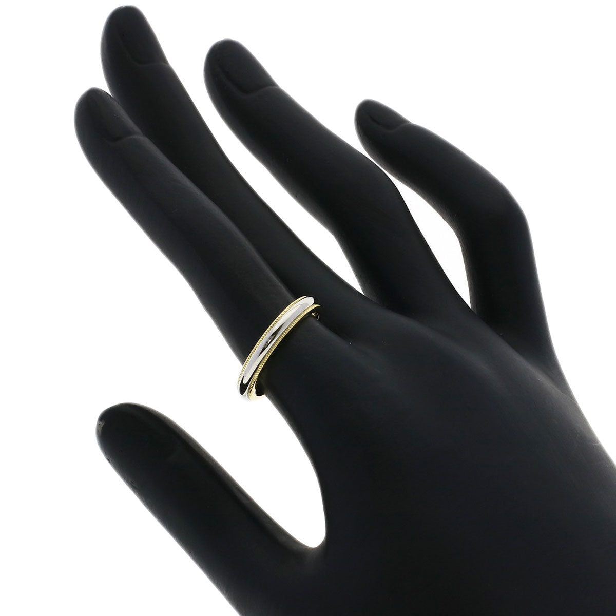 TIFFANY&Co. Milgrain Ring K18 Yellow Gold PT950Ladies [Used]