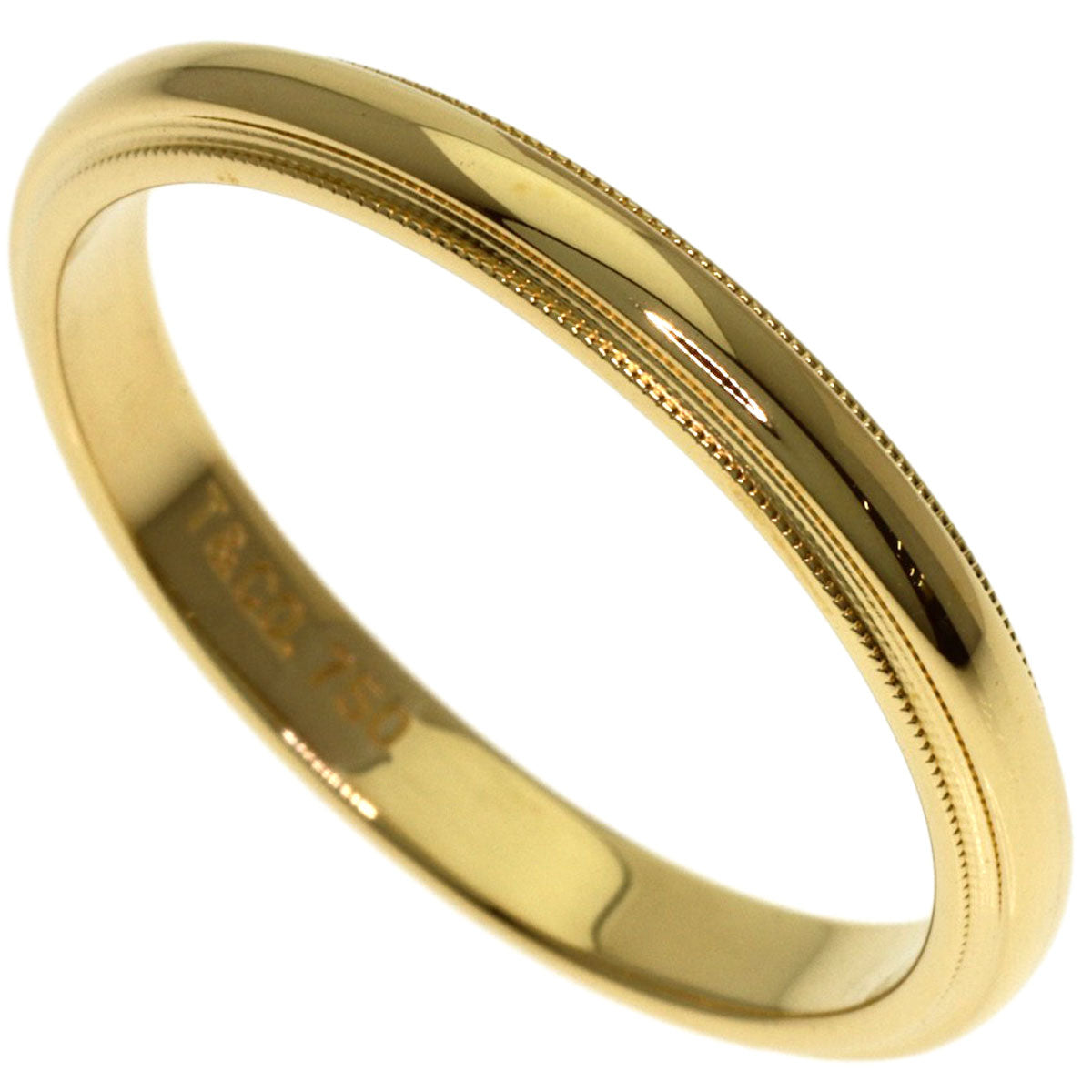 TIFFANY&Co. Milgrain Ring K18 Yellow Gold Ladies [Used]