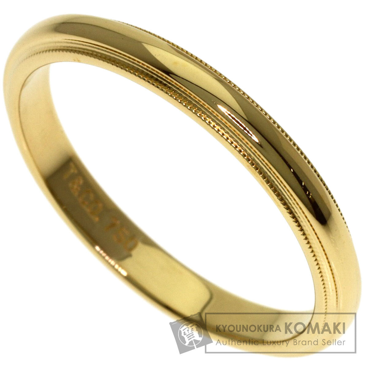 TIFFANY&Co. Milgrain Ring K18 Yellow Gold Ladies [Used]
