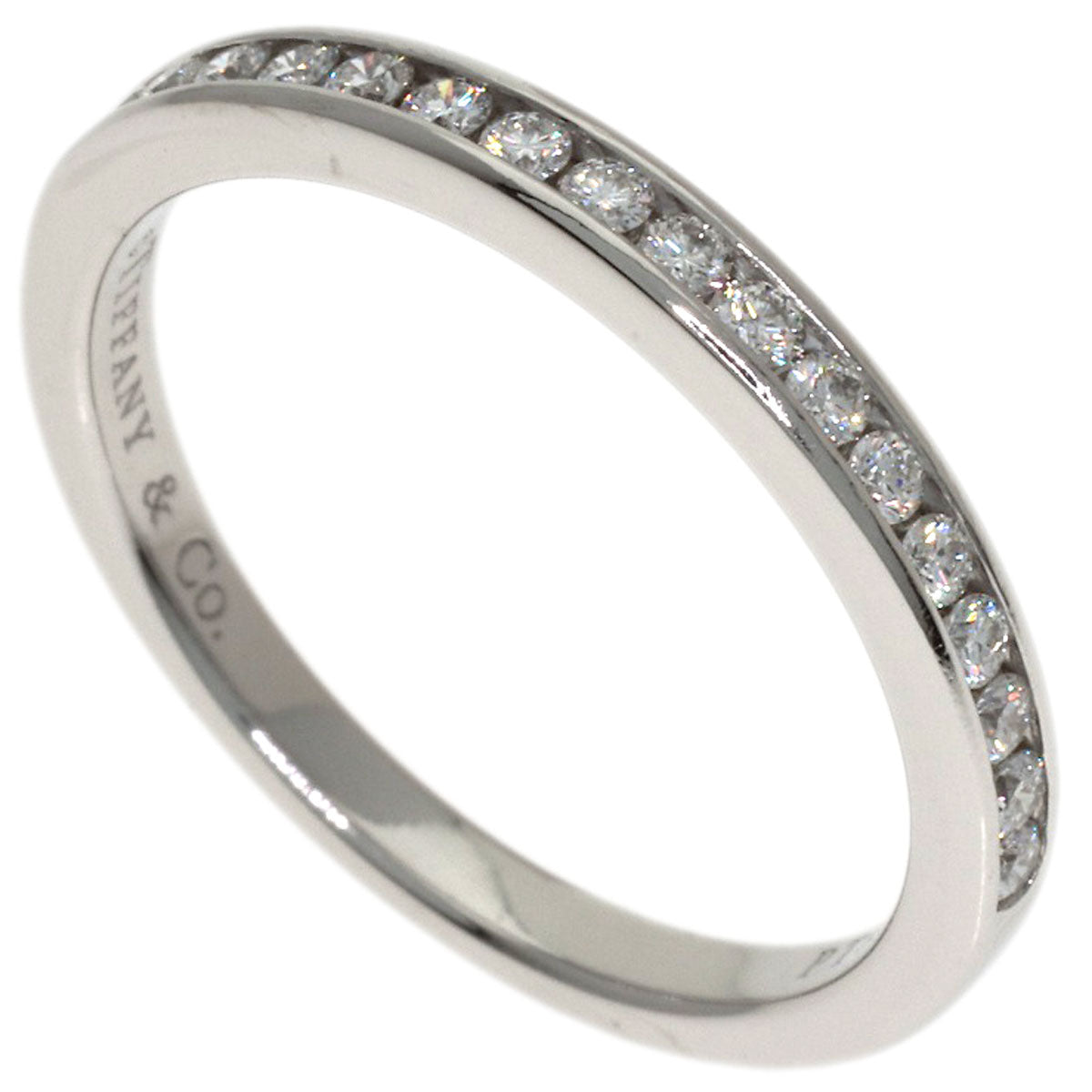 TIFFANY&Co. Half-eternity diamond channel setting Ring Platinum PT950 Ladies [Used]
