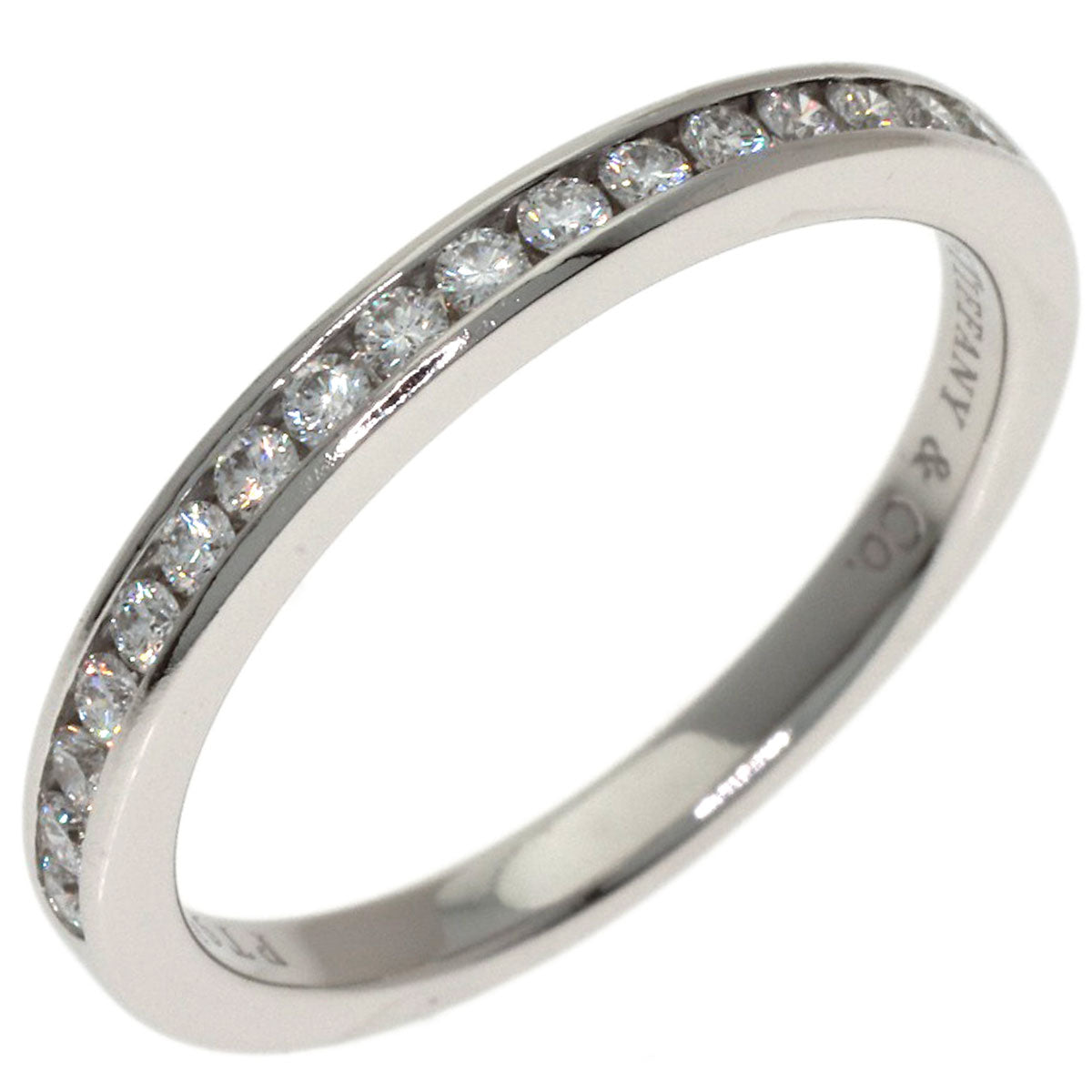 TIFFANY&Co. Half-eternity diamond channel setting Ring Platinum PT950 Ladies [Used]