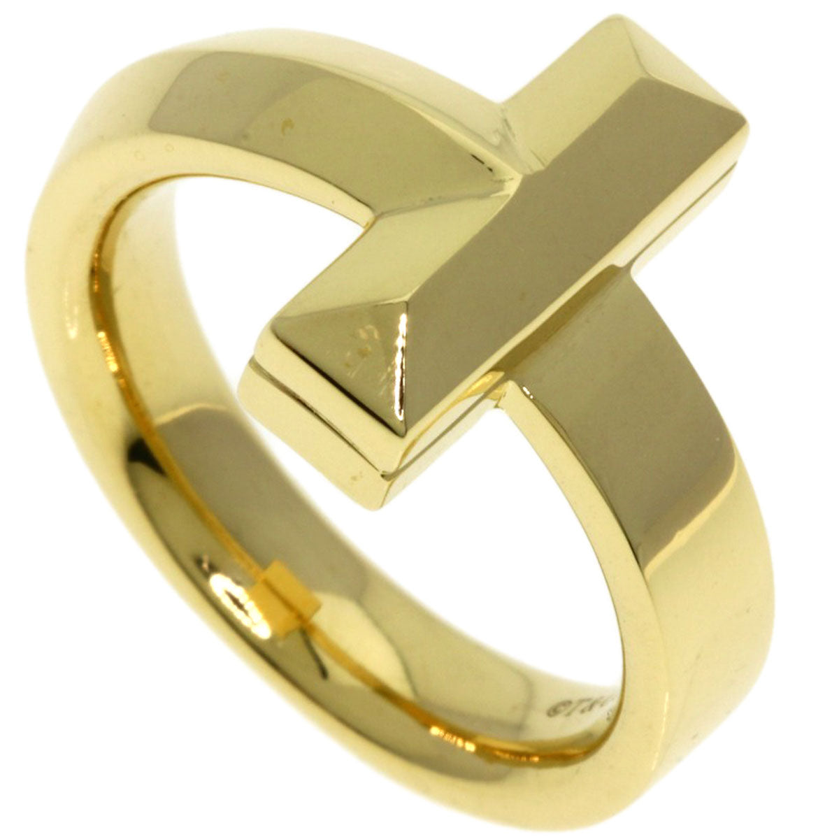 TIFFANY&Co. T one Ring K18 Yellow Gold Ladies [Used]