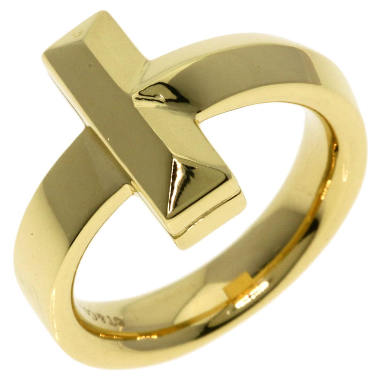 TIFFANY&Co. T one Ring K18 Yellow Gold Ladies [Used]
