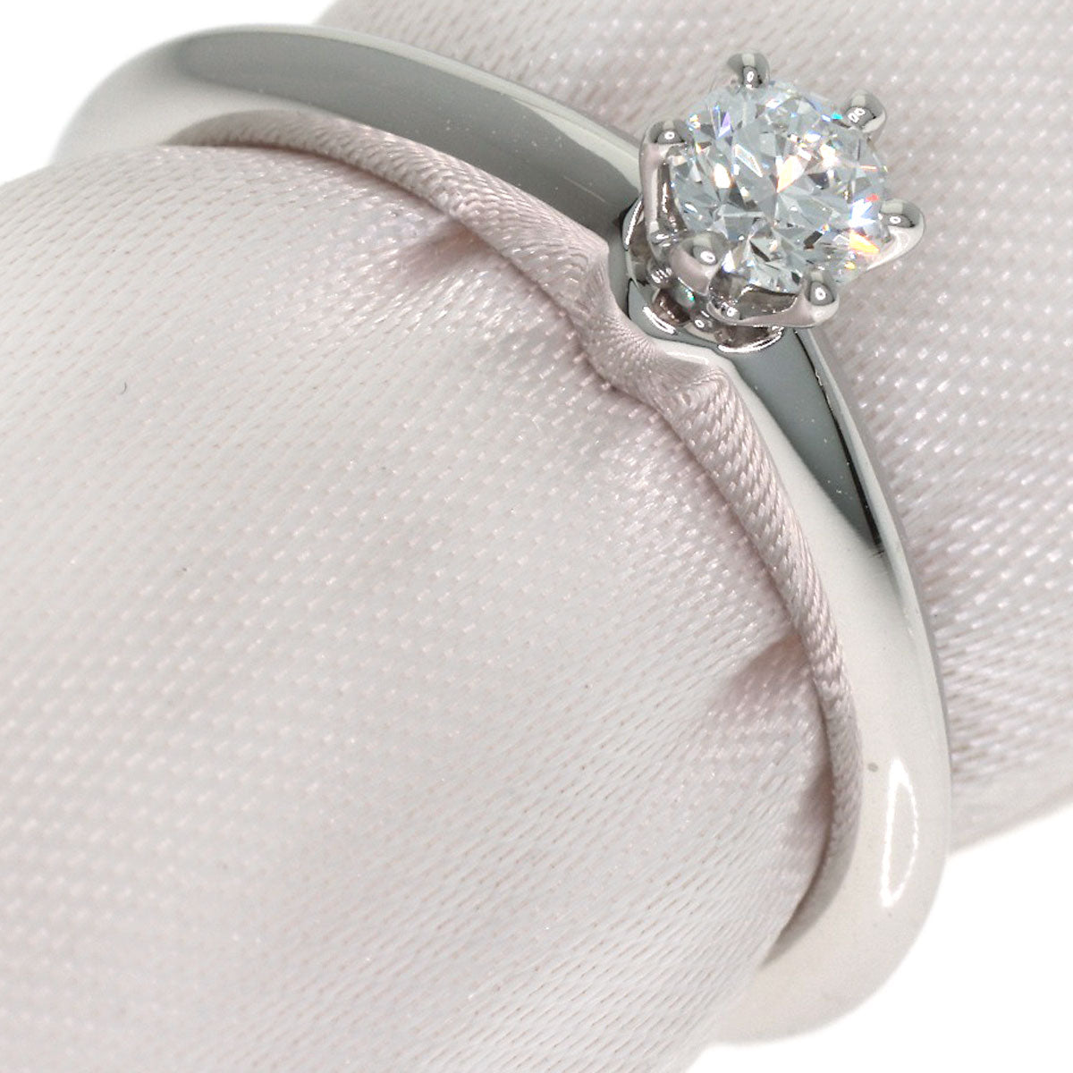 TIFFANY&Co. Solitaire Diamond Ring Platinum PT950 Ladies [Used]