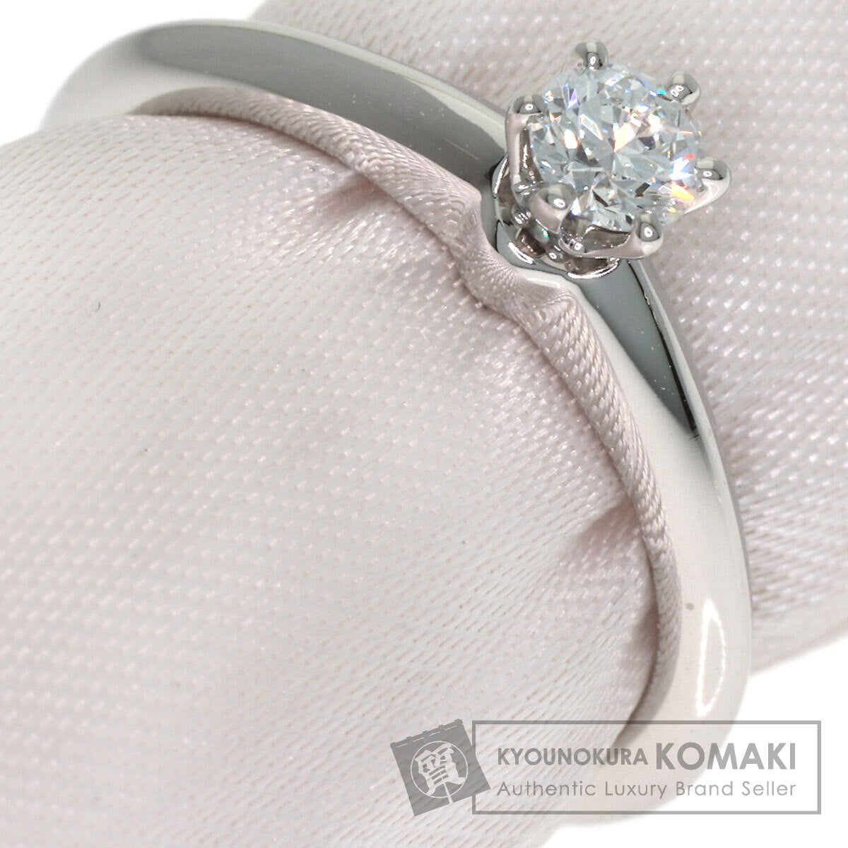 TIFFANY&Co. Solitaire Diamond Ring Platinum PT950 Ladies [Used]