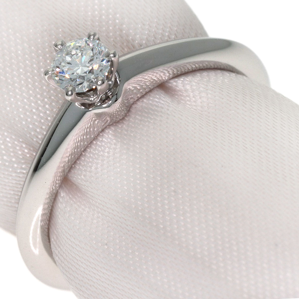 TIFFANY&Co. Solitaire Diamond Ring Platinum PT950 Ladies [Used]