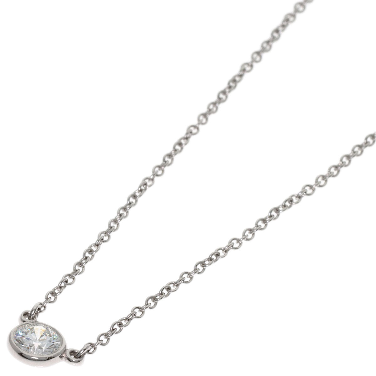 TIFFANY&Co. By The Yard Diamond Necklace Platinum PT950 Ladies [Used]