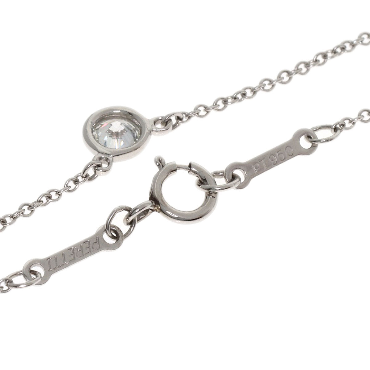 TIFFANY&Co. By The Yard Diamond Necklace Platinum PT950 Ladies [Used]