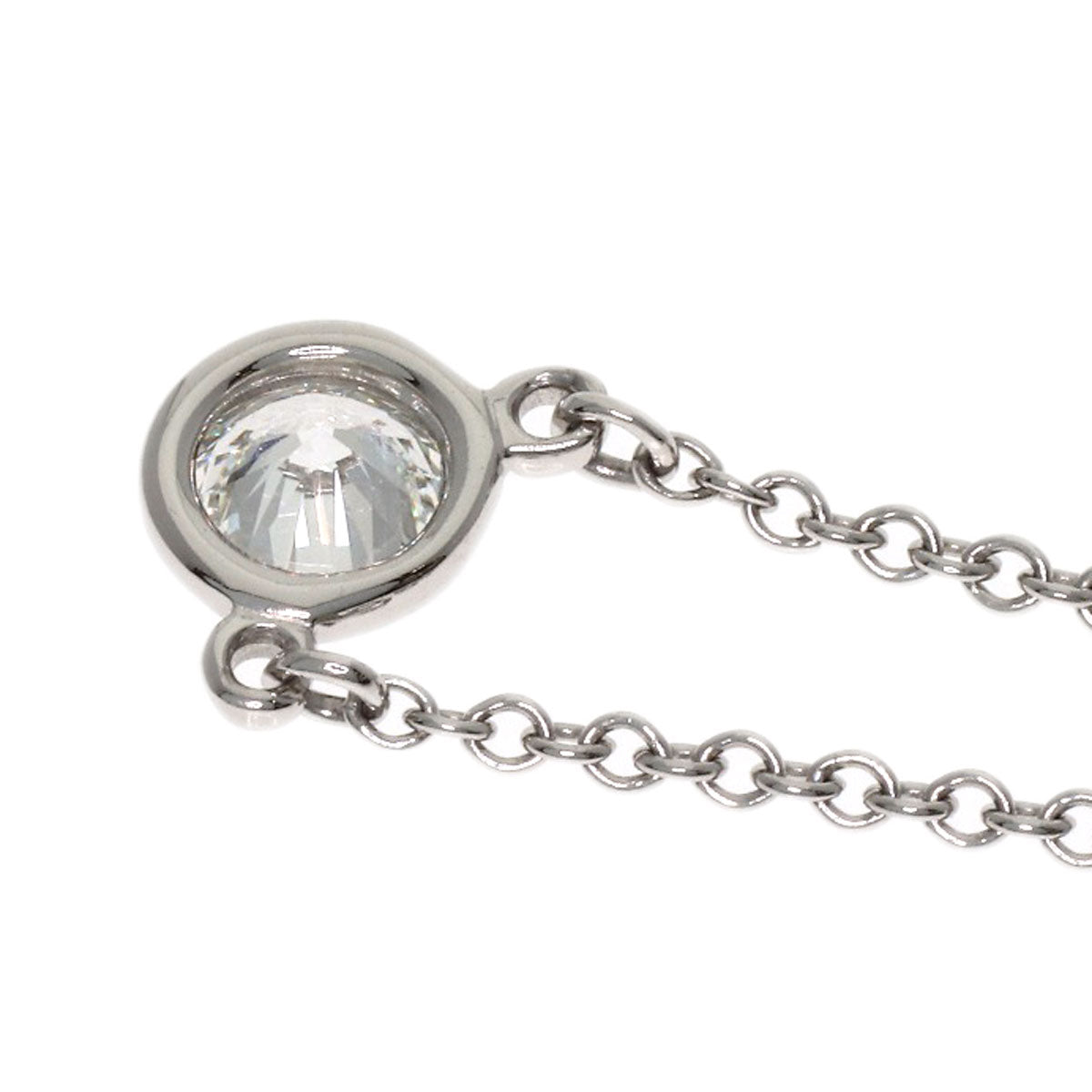 TIFFANY&Co. By The Yard Diamond Necklace Platinum PT950 Ladies [Used]