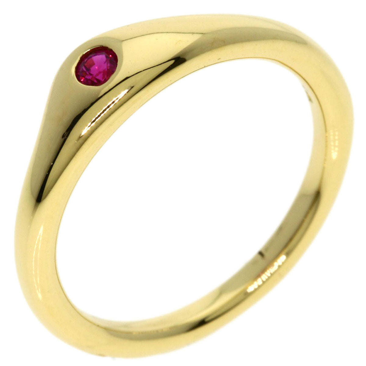 TIFFANY&Co. Ruby Wave Ring K18 Yellow Gold Ladies [Used]