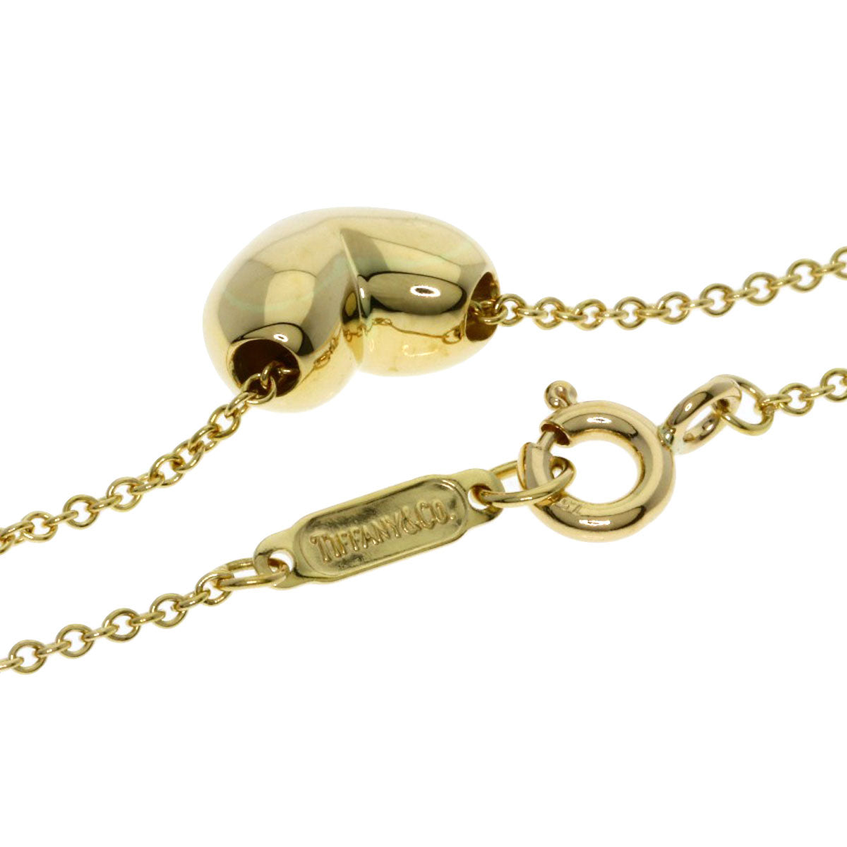 TIFFANY&Co. Pintide Heart Necklace K18 Yellow Gold Ladies [Used]