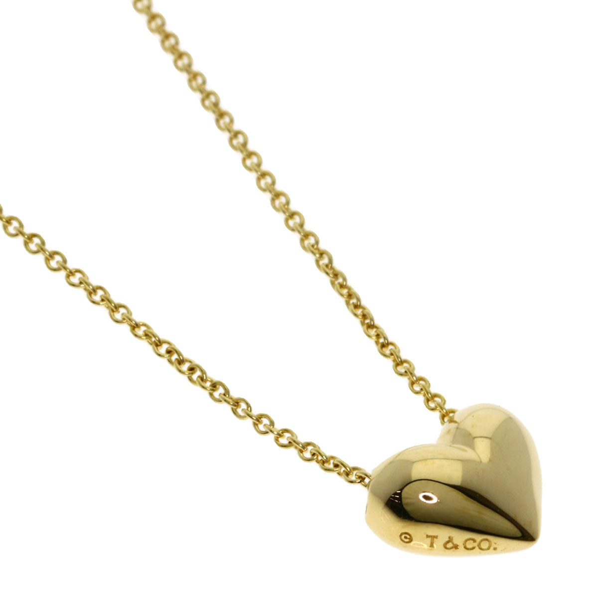 TIFFANY&Co. Pintide Heart Necklace K18 Yellow Gold Ladies [Used]