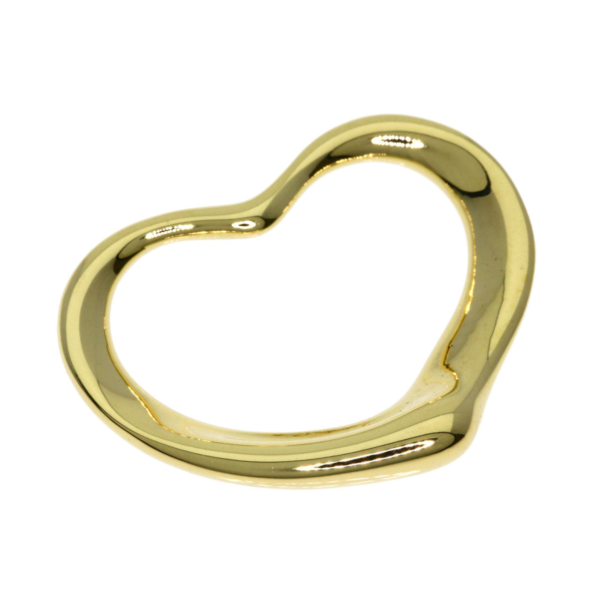 TIFFANY&Co. Open heart Pendant top K18 Yellow Gold Ladies [Used]