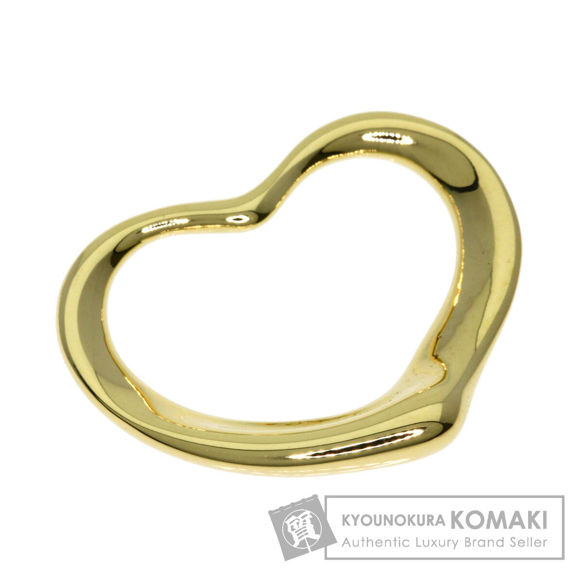 TIFFANY&Co. Open heart Pendant top K18 Yellow Gold Ladies [Used]