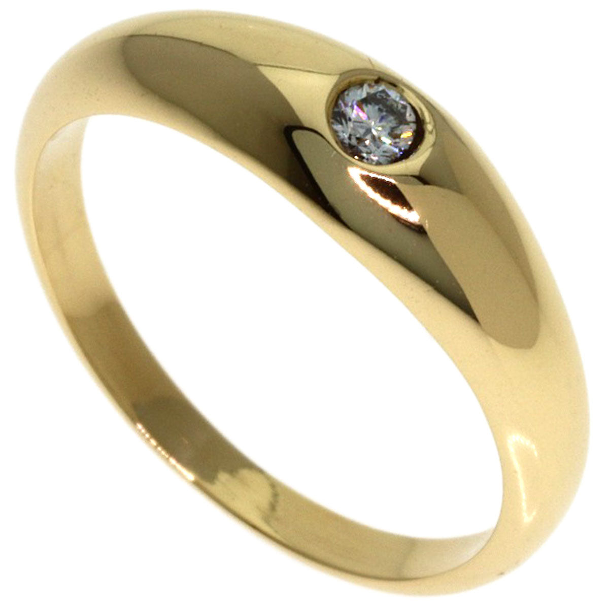 TIFFANY&Co. 1P Diamond Ring K14 Yellow Gold Ladies [Used]