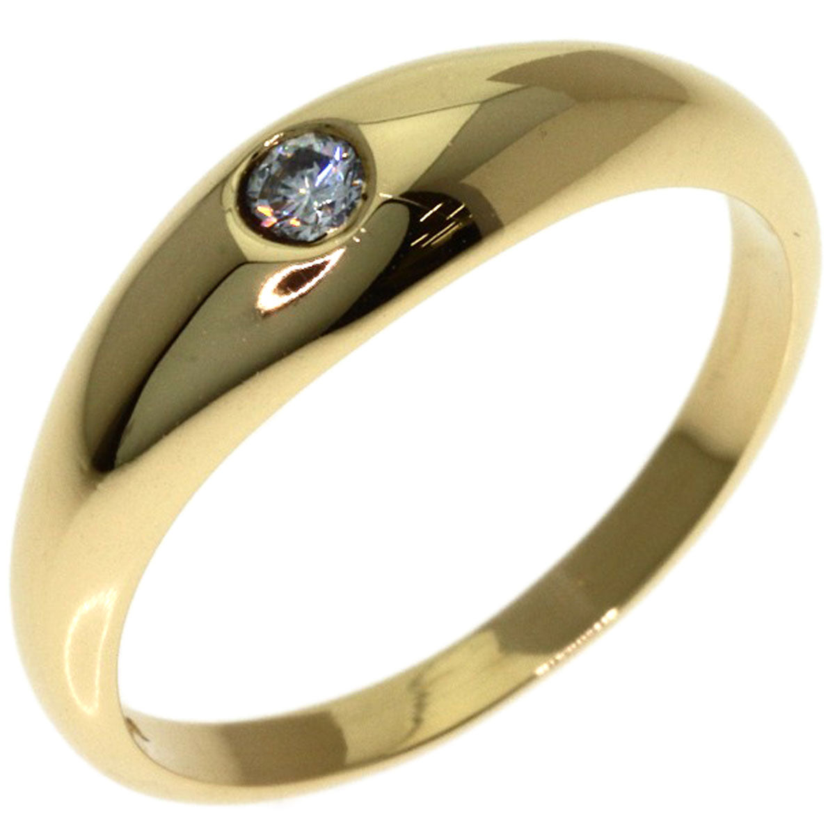 TIFFANY&Co. 1P Diamond Ring K14 Yellow Gold Ladies [Used]