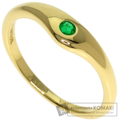 TIFFANY&Co. Curved Band Emerald Ring K18 Yellow Gold Ladies [Used]