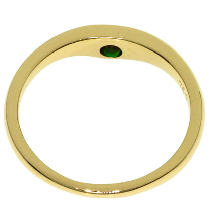TIFFANY&Co. Curved Band Emerald Ring K18 Yellow Gold Ladies [Used]